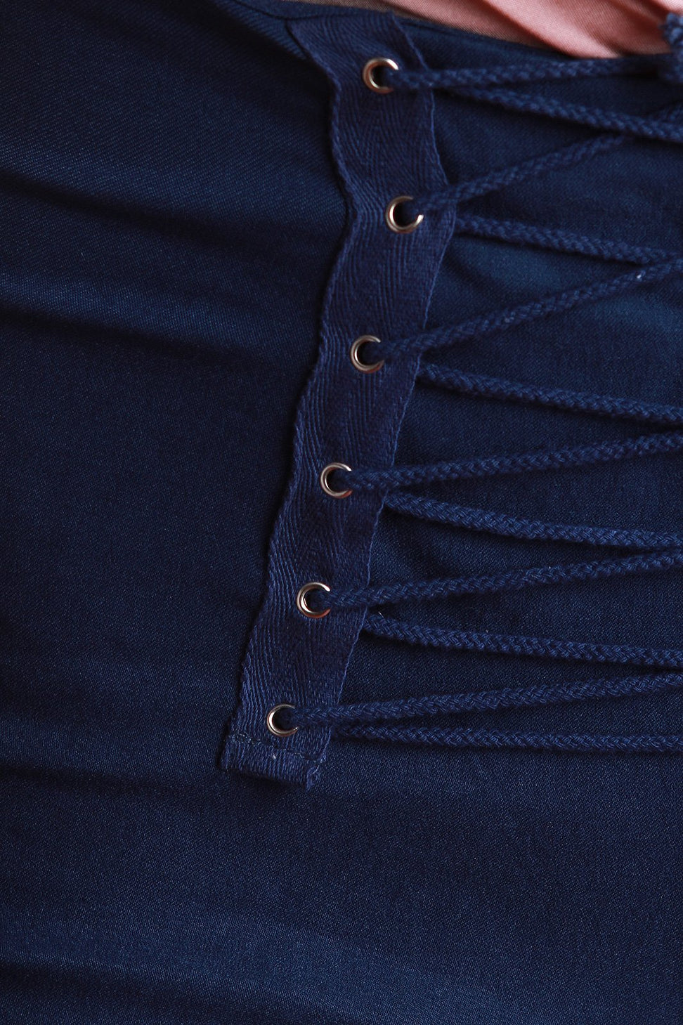 Corset Lace-Up High Waisted Shorts