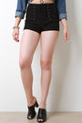 Corset Lace-Up High Waisted Shorts