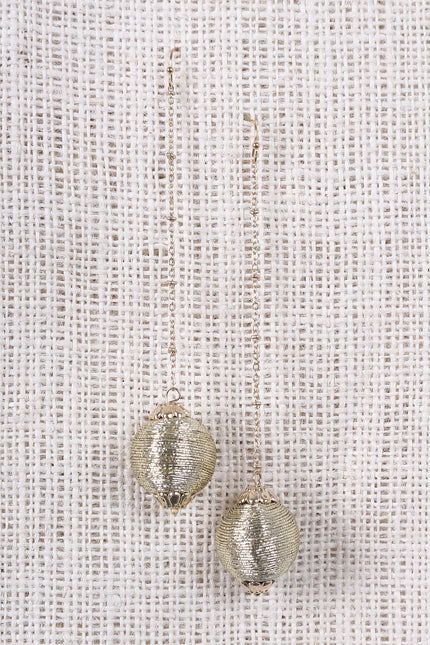 Metallic Drop Ball Earrings