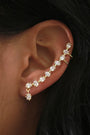 Cubic Zirconia Curve Cuff Earring