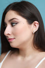 Cubic Zirconia Curve Cuff Earring