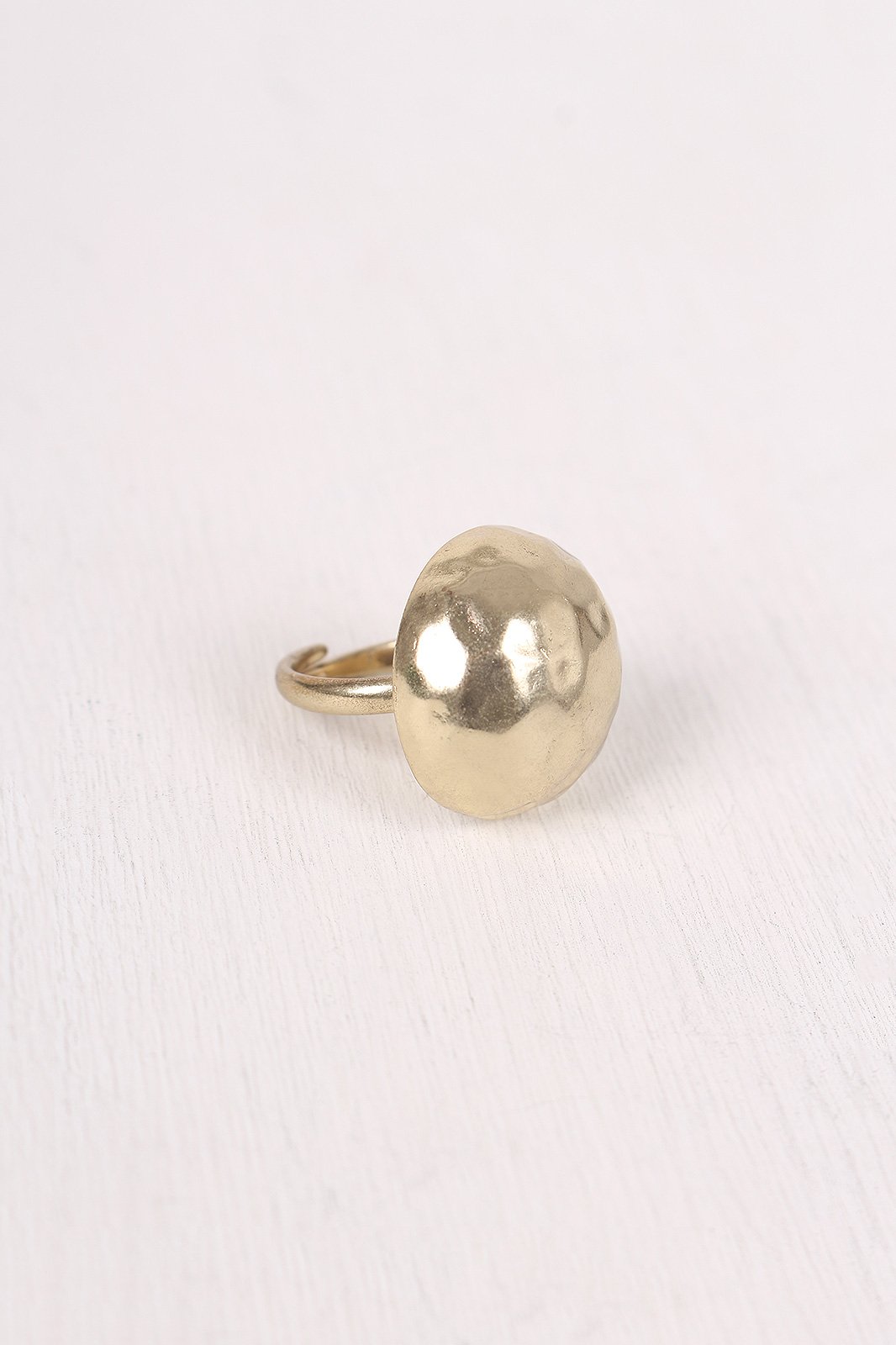 Hammered Half Dome Ring