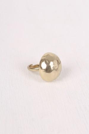 Hammered Half Dome Ring