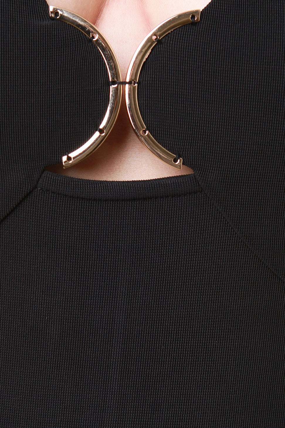 Scallop Keyhole Mock Midi Dress