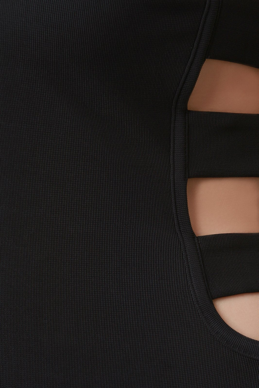 Sleeveless High Neck Side Ladder Midi Dress