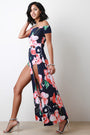 Bardot Floral Double Front Slit Romper Maxi Dress