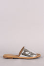 Metallic Single Wide Band Slip-On Sandal
