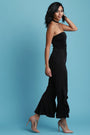 Strapless Ruched Tiered Ruffle Jumpsuit