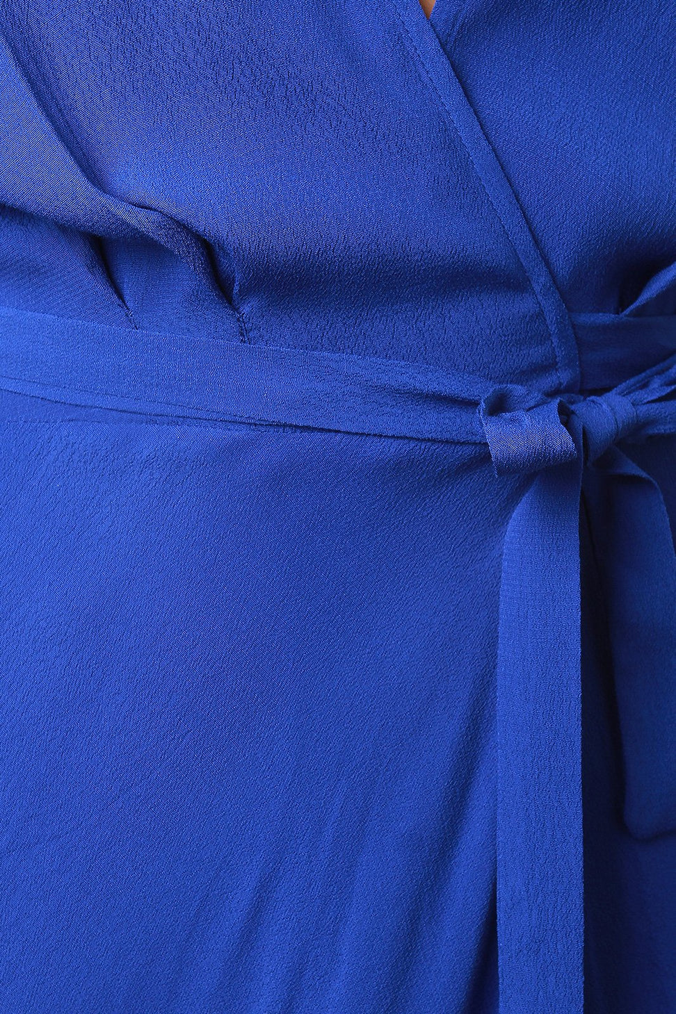 Surplice Self-Tie Sash High Low Maxi Dress