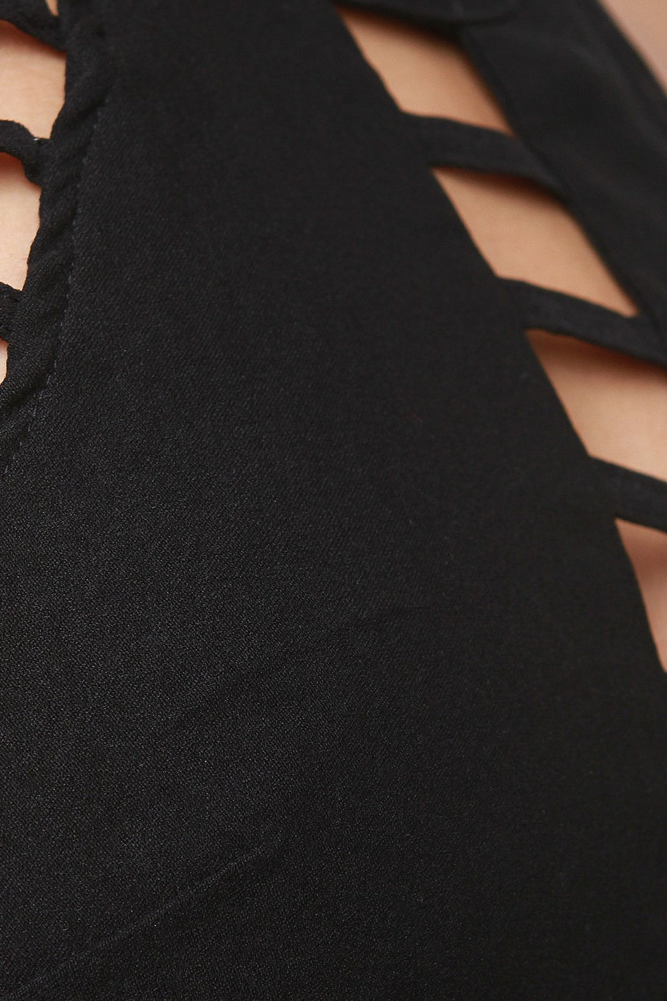 Ladder Cutout Halter Crop Top