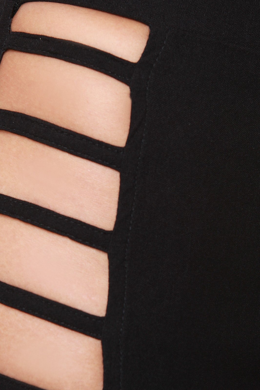 Side Ladder Cutout High Waisted Shorts