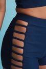 Side Ladder Cutout High Waisted Shorts