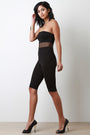 Fishnet Mesh Insert Tube Capri Jumpsuit - NoveltyOne