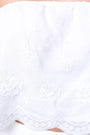 Floral Embroidery Bardot Scalloped Crop Top - NoveltyOne