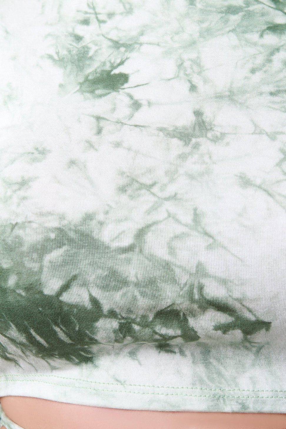 Tie Dye Self-Tie Waist Crop Top