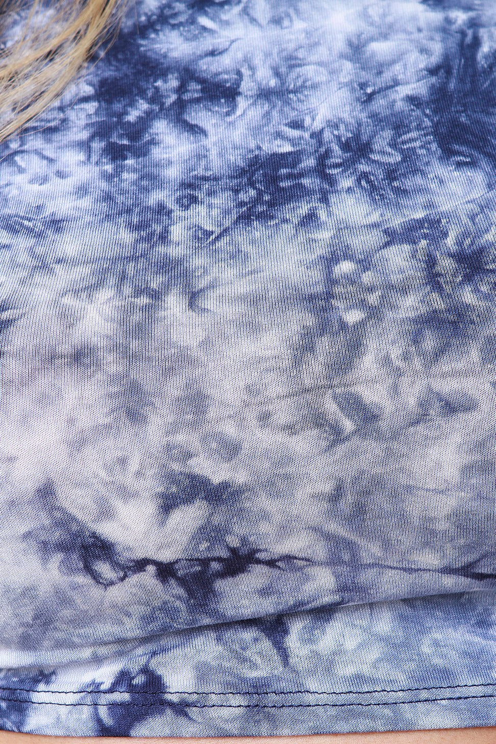 Tie Dye Self-Tie Waist Crop Top