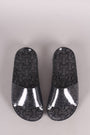 Wild Diva Lounge Glitter Jelly Open Toe Slide Sandal