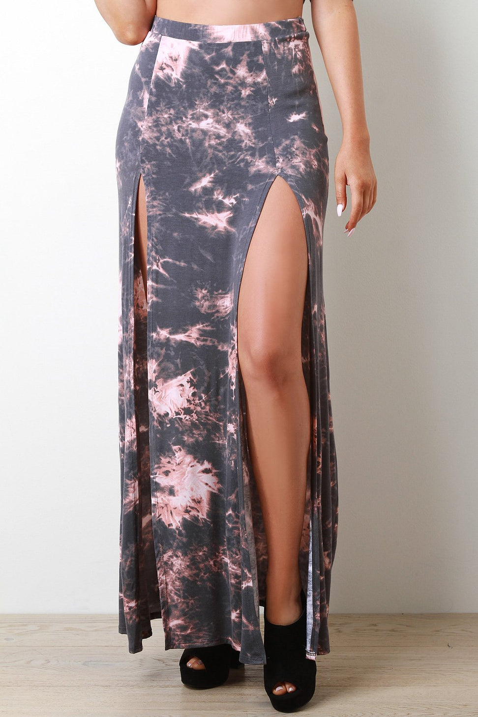 Tie-Dye M-Slit Maxi Skirt