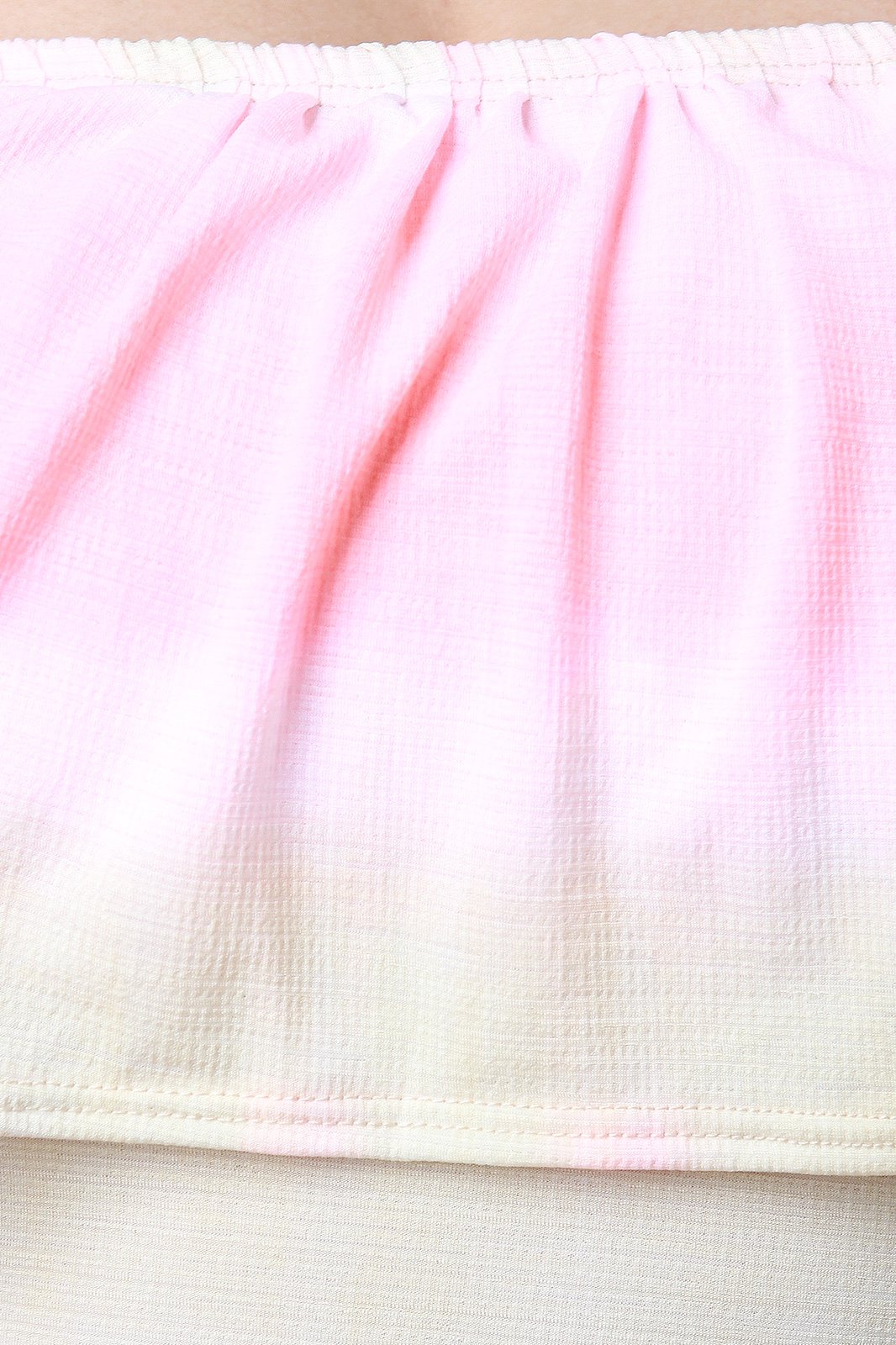 Tie Dye Ruffle Bardot Side Slit Maxi Dress