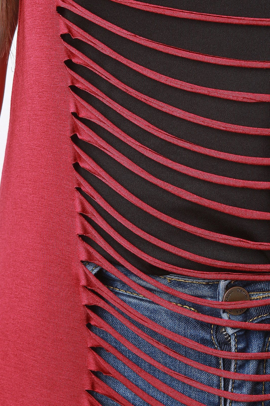 Slit Center Midi Cover-Up Top