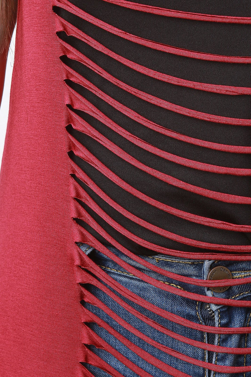 Slit Center Midi Cover-Up Top