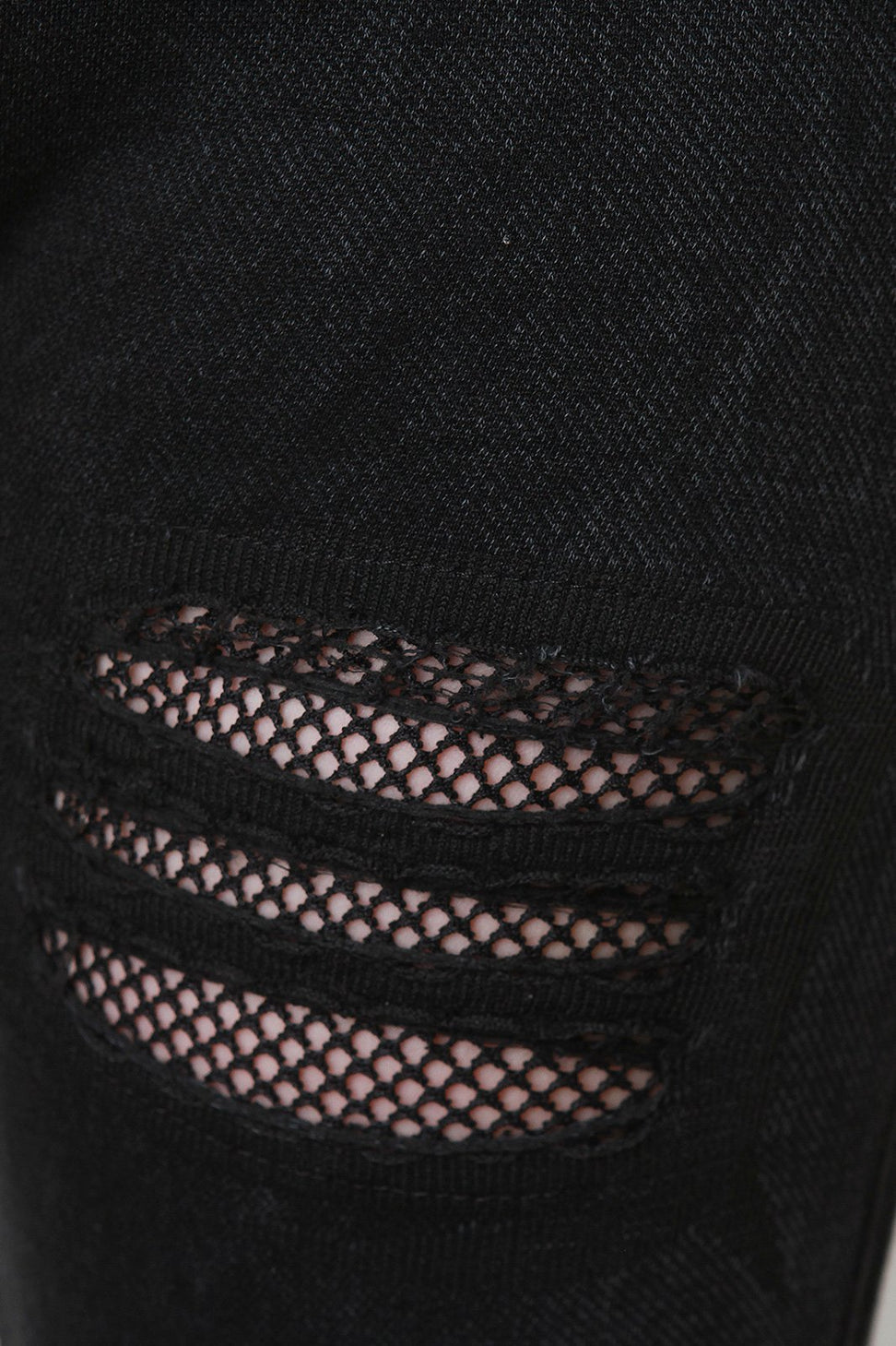 Mineral Wash Distressed Fishnet Insert Leggings