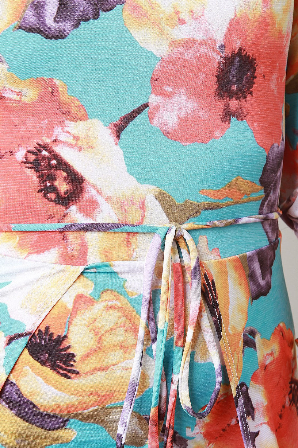 Floral Open Front Bardot Waist Tie Bodysuit Maxi Dress