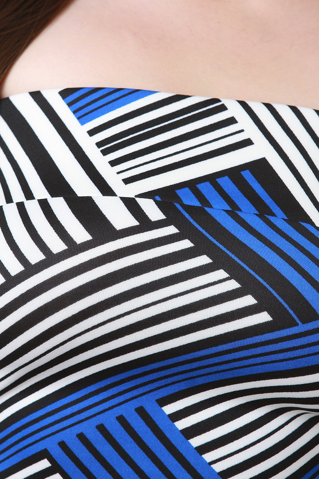 Asymmetrical Stripe Bardot Crop Top