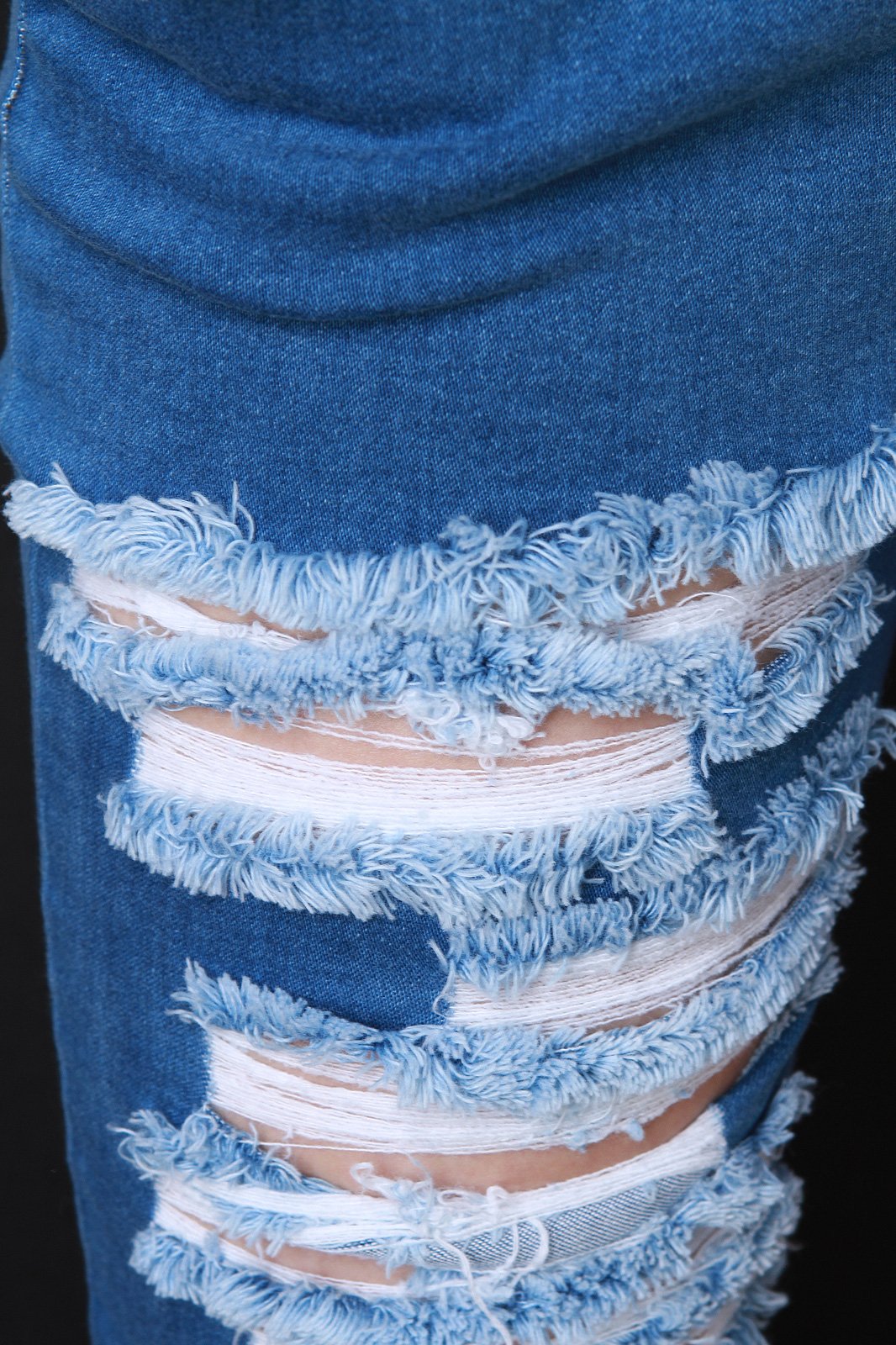 Distressed Chambray Mid Rise Jogger Pants - NoveltyOne