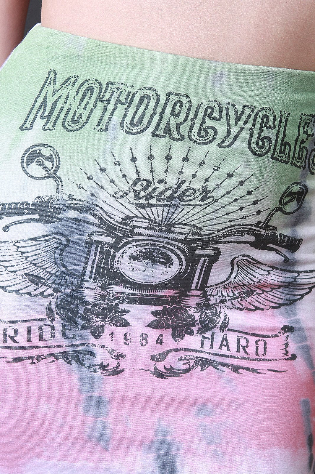 Motorcycles Graphic Tie Dye Jersey Knit Matching Set - NoveltyOne