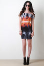 Flame Print Tie Dye Jersey Knit Matching Set - NoveltyOne