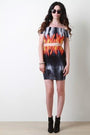 Flame Print Tie Dye Jersey Knit Matching Set - NoveltyOne
