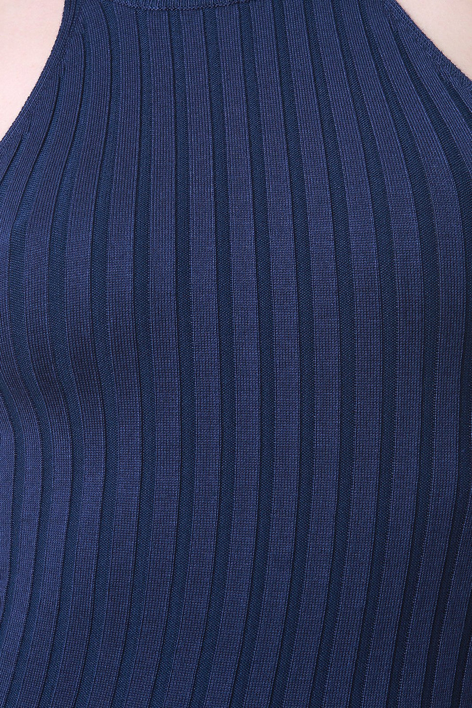 Ribbed Knit Leg Slit Bodycon Dress