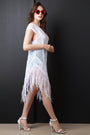 Loose Knit Fringe Hem Cover Up Midi Dress - NoveltyOne