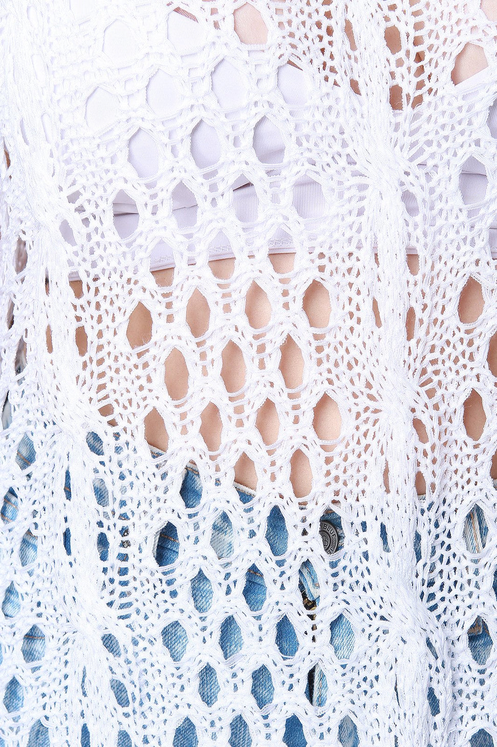 Loose Knit Fringe Hem Cover Up Midi Dress - NoveltyOne