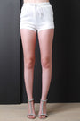 Smooth Satin Mid Rise Drawstring Shorts