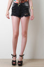 Distress Cheeky High Waisted Denim Shorts - NoveltyOne
