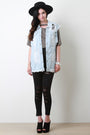 Distressed Boyfriend Denim Vest - NoveltyOne