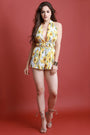 Wild Sunflower Halter Romper