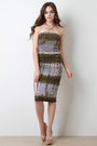 Tie Dye Tube Midi Dress