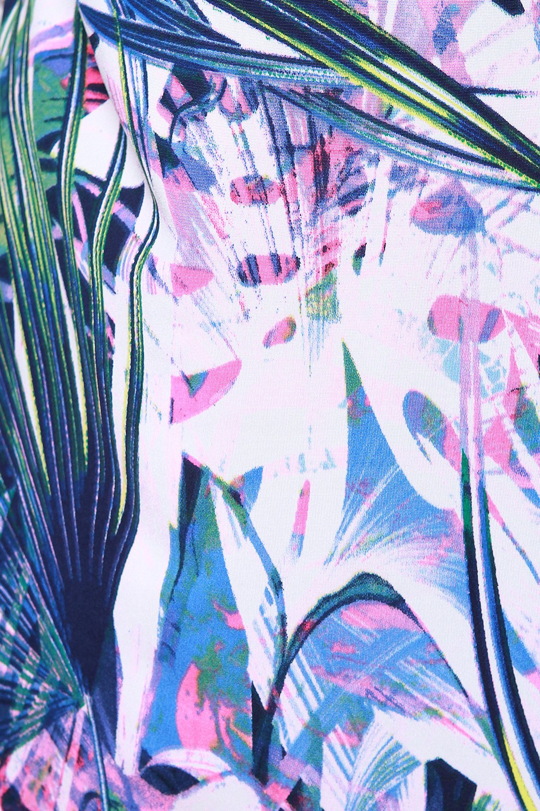 Tropical Leaf Open Front Long Sleeve Cardigan