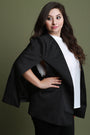 Open Front Batwing Cape Blazer