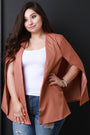 Open Front Batwing Cape Blazer
