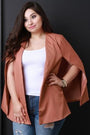 Open Front Batwing Cape Blazer