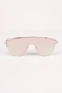 Mirrored Lenses Wire Frame Sunglasses