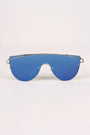 Mirrored Lenses Wire Frame Sunglasses