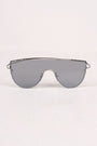 Mirrored Lenses Wire Frame Sunglasses