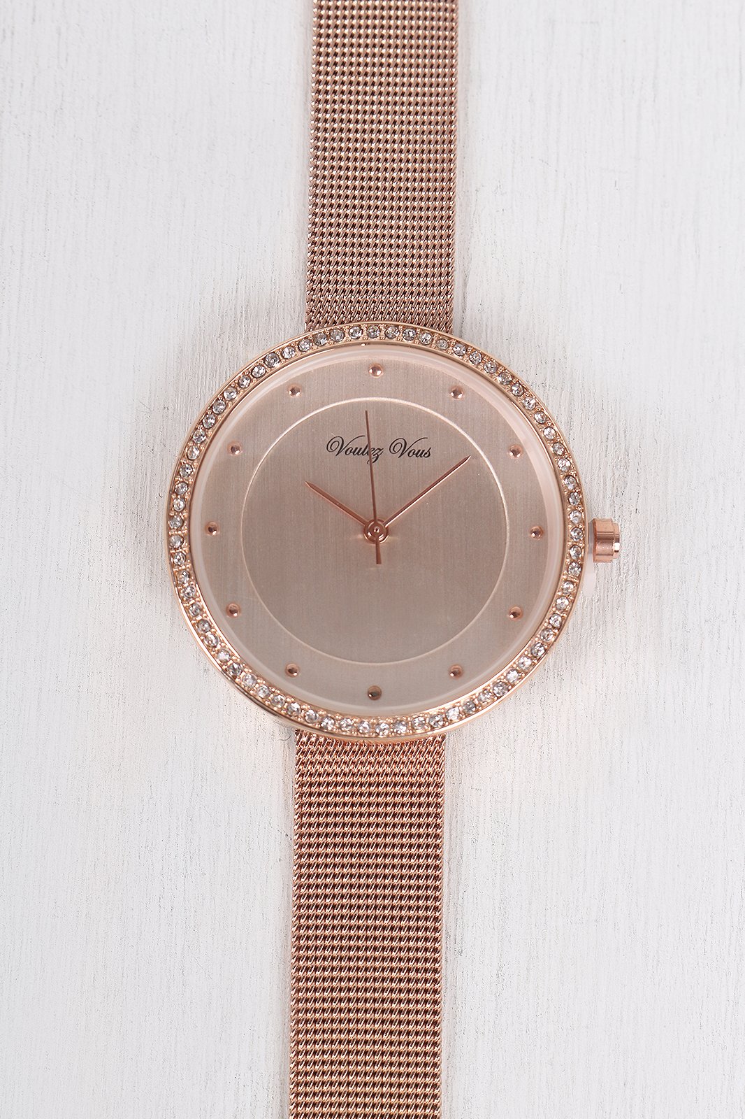 Shiny Rhinestone Accent Dotted Watch