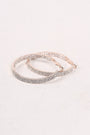 Double Row Rhinestones Hoop Earrings - NoveltyOne