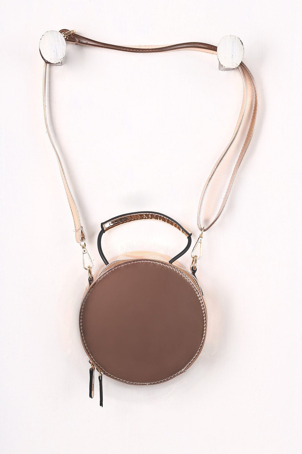 Metallic Patent Circular Mini Bag